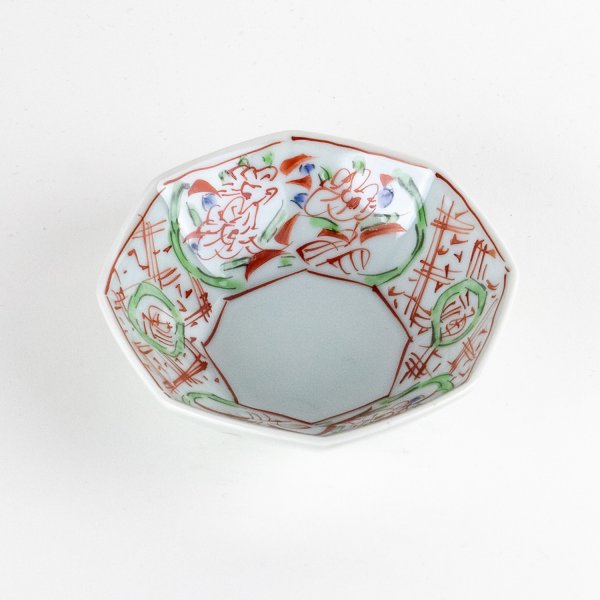 画像2: 錦万暦　八角小鉢 (2)