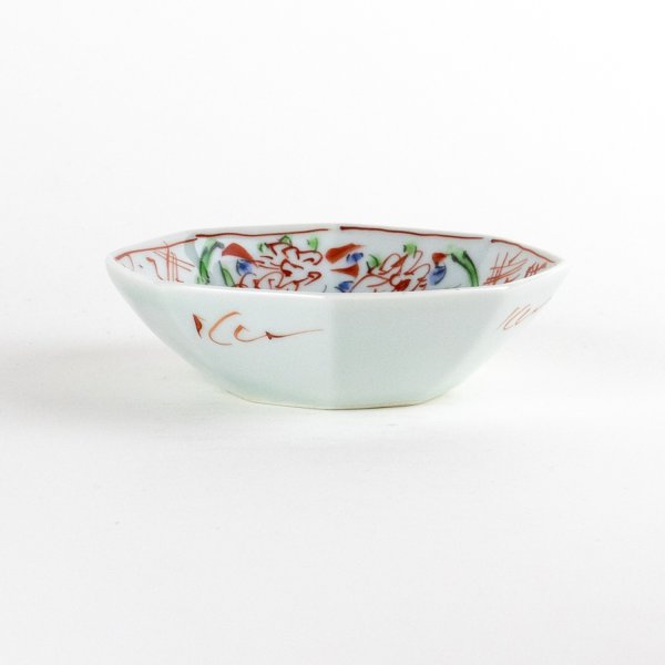 画像4: 錦万暦　八角小鉢 (4)