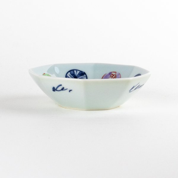 画像4: 染錦丸紋　八角小鉢 (4)