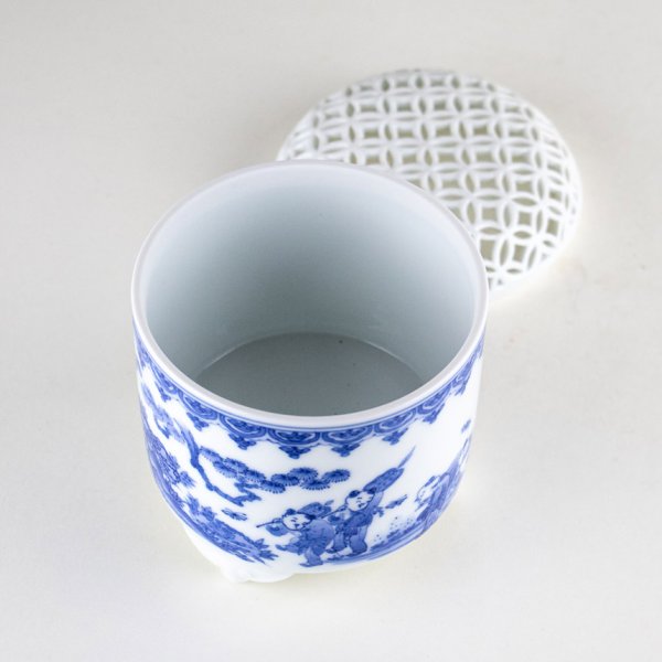 画像6: 唐子 透し香炉（木箱入） (6)