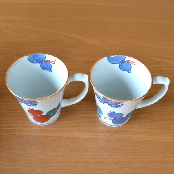 画像5: 白寿お祝い 99歳 無病息災を願った縁起物ギフト 有田焼 マグカップ ペア 鍋島六瓢 白寿熨斗・メッセージカード付き 木箱入り (5)