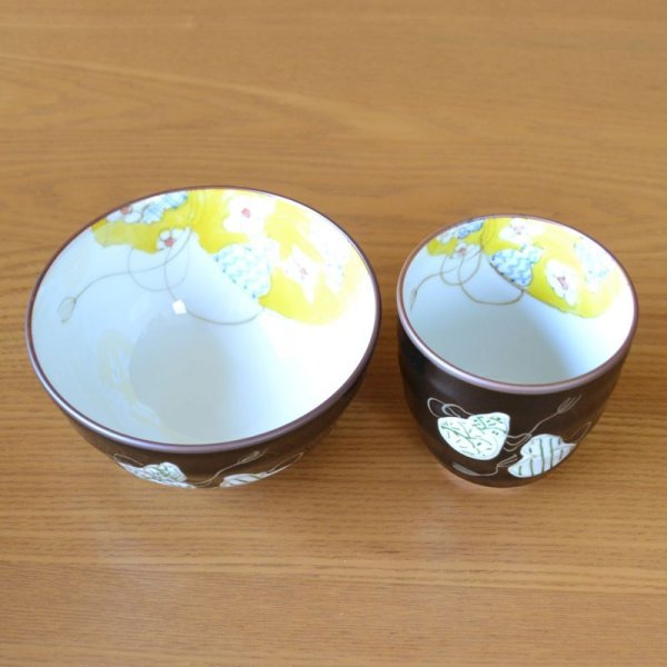 画像4: 白寿 お祝い 99歳 無病息災を願った縁起物ギフト 有田焼 湯呑み 茶碗 飯碗 セット 六瓢色彩 緑 白寿熨斗・メッセージカード付き 木箱入り (4)