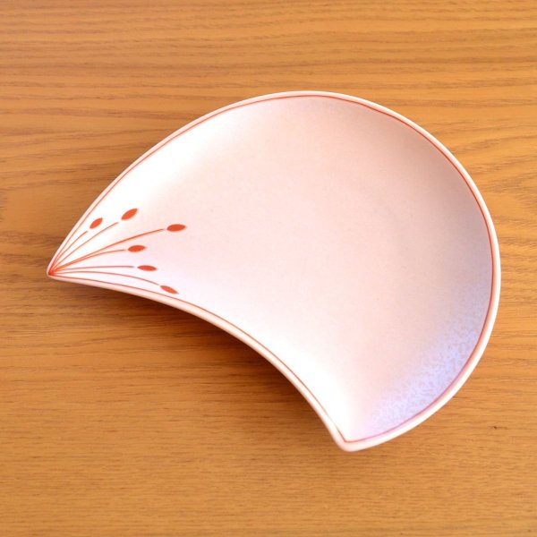 画像5: 日本のお土産 おみやげ 海外へのおみやげ 伝統工芸品 食器 有田焼 梅花びら赤 和皿 セット 陶器 日本製 (5)