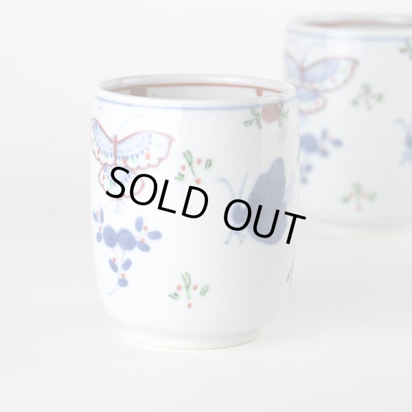 画像3: 天啓花蝶(ペア) 夫婦湯呑(木箱入) (3)