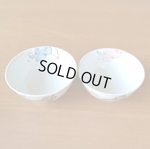 画像4: 名入れ 傘寿のお祝い 無病息災を願った縁起物ギフト 有田焼 夫婦茶碗 飯碗 ペア 花六瓢 メッセージカード付き・傘寿のし付き 木箱入り (4)