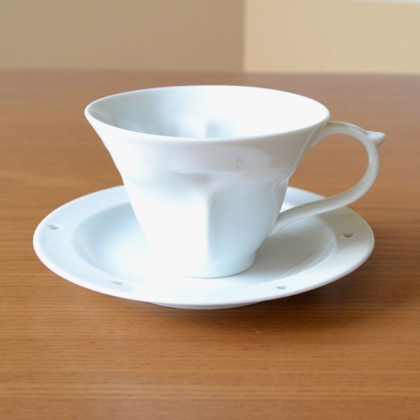 画像5: 結婚祝い プレゼント 有田焼 ハートの形が浮かび上がる コーヒー カップ＆ソーサー ペアー ハートinクローバー クリア のし・メッセージカード付き (5)